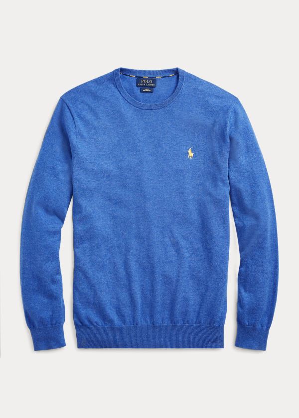 Polo Ralph Lauren Cotton Crewneck Striktrøje Herre Danmark (VRBID7859)